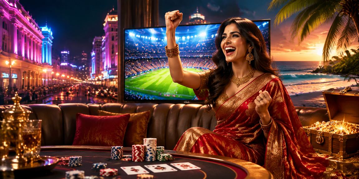 Delhi Connaught Place poker game with woman in saree